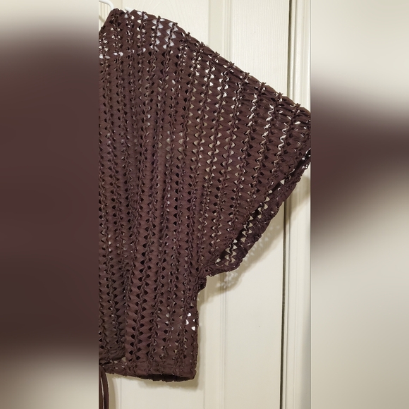 Zara Brown Batwing Coverup. Size M - Picture 6 of 11